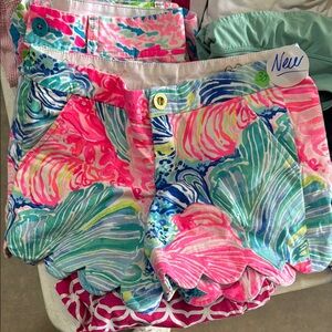 Lilly Pulitzer High Waist Pink and Blue Shorts